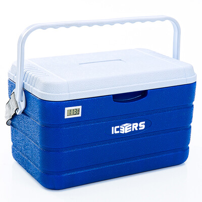 

ICERS Essens PU incubator medicine insulin medical refrigerator fresh box 10 liters with strap thermometer display blue white