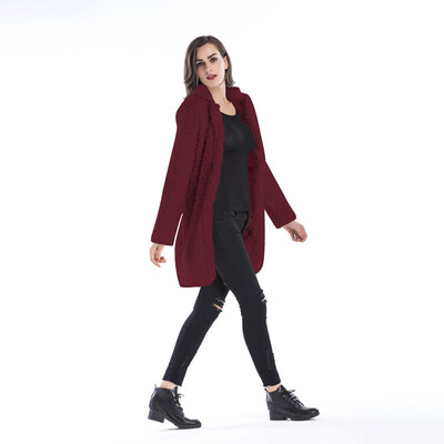 

2018 Brand Fashion Luxury Designer Women Clothes Winter New plush coat female 2018 new lapel furry long coat plus size summer clot
