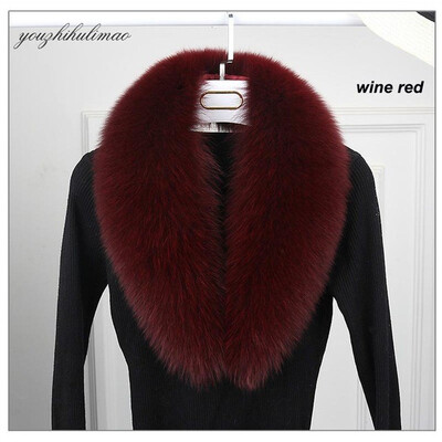 

MsMinShu Genuine Fox Fur Collar Scarf For Women Winter Fox Fur Scarf 100 Natural Fox Skin Collar Neck Warmer Custom Made