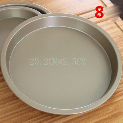 

Most Useful Round Bakeware Pan Carbon steel Pizza Plate 8" Kitchenware Baking Utensil