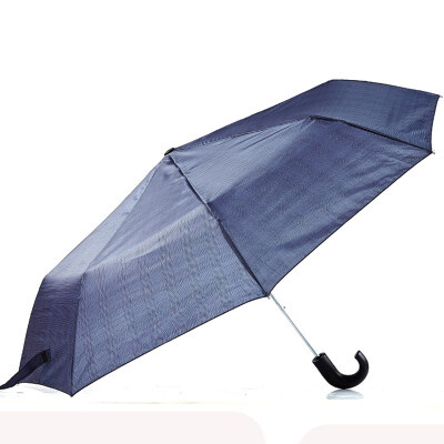 

Plum blossom (SUSINO) business stripes high density water repellent impact cloth three fold from the open sunny umbrella 3006 deep blue