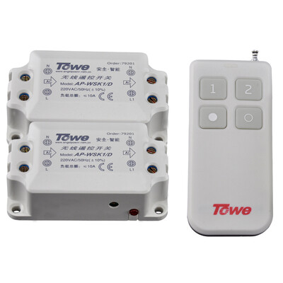 

With the TOWE wireless remote control switch 220V10A two power lights independent remote control can be wall