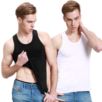 

Heng Yuan Xiang ZC-303 Men&39s Vest Cotton Top Shirt Men&39s Tight Top Thin Sleeve Sweat Shirt Sports Hurdle Underwear Black & White 2pcs 17095 L