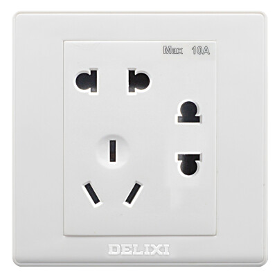 

Delixi (DELIXI) switch socket panel seven-hole power outlet Ya white series