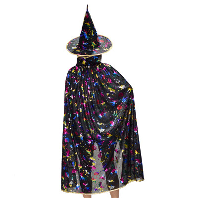 

New&new fine arts Halloween childrens magic color dress set masquerade cosplay performance decorative props ghost party party role performance cos clothing B section  code 125cm