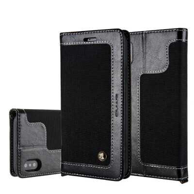 

Luxury Leather Jeans canvas Credit Card Wallet Flip Case for iphoneX 8 7 6s phone Cover Bags For iphone6plus 7plus With Card Slot