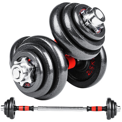 

Double card paint dumbbell fitness equipment removable men&women dumbbell 20KG single 10KG 2 to send hand wrist strap