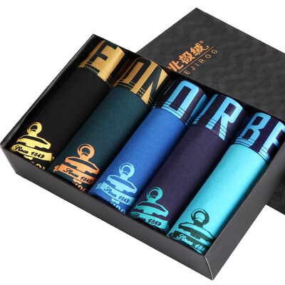 

BEJIROG Mens Cotton Boxer Briefs 5pcs Assorted Colors