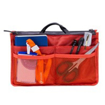 

Organizer Insert Bag Women Nylon Travel Insert Organizer Handbag Purse Large liner Lady Makeup Cosmetic Bag Cheap Female Tote