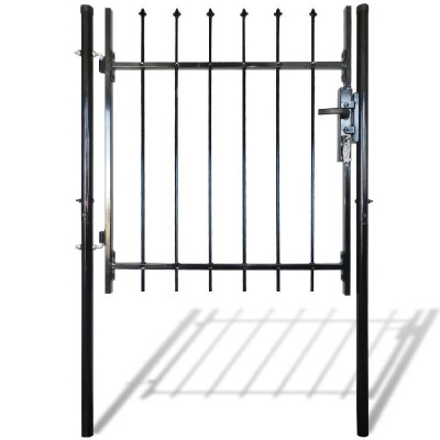 

Single Door Fence Gate with Spear Top 100 x 100 cm