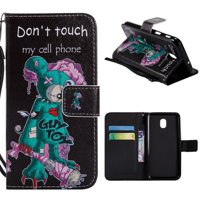 

MOONCASE Samsung Galaxy J4 Card Picture Painted Leather Case - One-eyed Rat