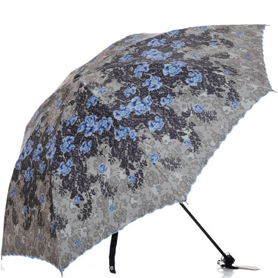 

Plum blossom (SUSINO) high-density black rubber shade two black plastic brush umbrella umbrella umbrella 831032078P blue