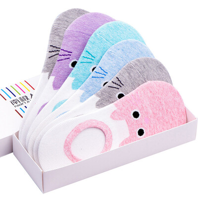 

Jingdong Supermarket Antarctic socks socks socks anti-off sports socks socks socks socks Mianxiong 6 pairs of mixed gift boxed invisible socks female - stealth socks cat star - all