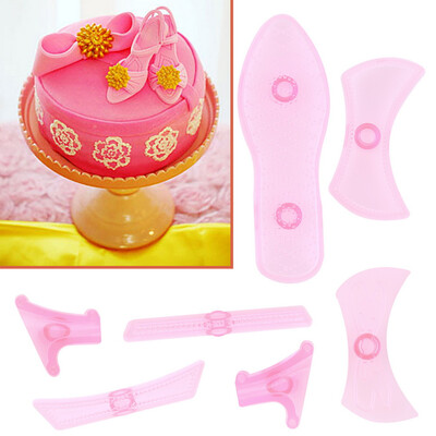 

Пластиковые Fondant торт украшение обуви прессформы DIY Embosser Cutter Плесень Инструмент