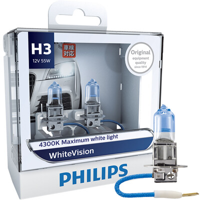 

Philips whitevision одна пара Car галогенные фары 4300 К H1 H4 H7 H11 H3 HB3 HB4 12 В 55 Вт whitelight скрасить 60% Фары