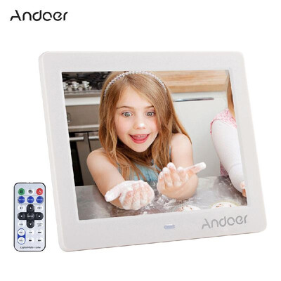 

Andoer 8 HD Wide Screen High Resolution Digital Photo Picture Frame Alarm Clock MP3 MP4 Movie Player with Remote Control Christ
