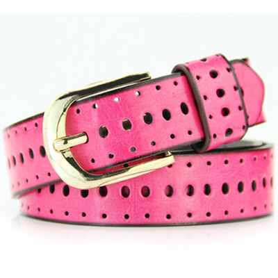 

MSEK WPD161292 Women&39s belt spouting hollow belt Belt casual trim pants with rose