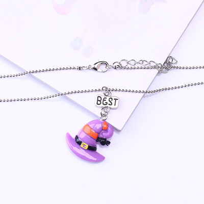 

fashion jewelry Halloween hat BFF childrens necklace two-piece set Best Friends suit necklace