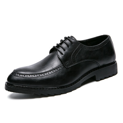 

Mens Leather Dress Office Formal Wedding Casual Shoes