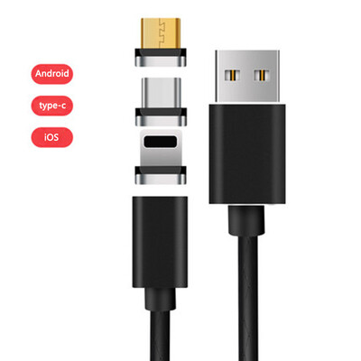 

3 in 1 Magnetic USB Cable For Type C Charging Cable For iPhone Data Cable For Samsung S6 S7 Micro USB Charger Cables