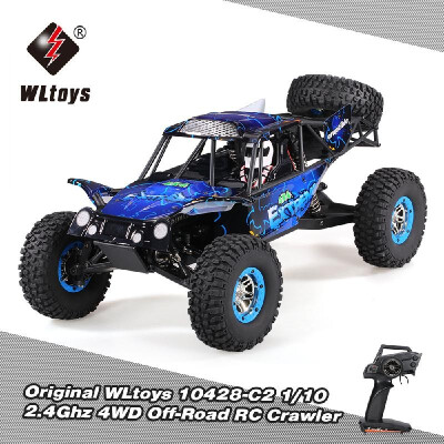 

Original Wltoys 10428-B 110 24G 2CH 4WD 30kmh Electric Brushed Off-road Rock Crawler W LED Lights RTR RC Climbing Car Origina