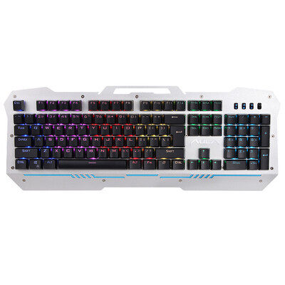 

Tarantula (AULA) Жнецы полного цвета RGB нет красного механической клавиатура 104 клавишной клавиатуры игрового автомата серебристого и черного черного вал