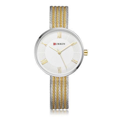 

CURREN Fashion Luxury Stainless Steel Women Watches Quartz 3ATM Water-resistant Woman Casual Simple Wristwatch Relogio Feminino