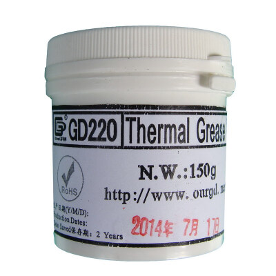 

GD Brand GD220 Thermal Paste Grease Silicone Heat Sink Compound Gray Net Weight 150 Grams For CPU Cooler Fan Can Packaging CN150