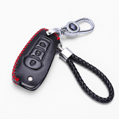 

KING ETING Ford Key Case Leather Key Case Mondeo Road Rover Furuisi New Mondeo Special Car Keychain Folding Type D Warm Red