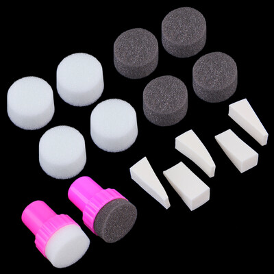 

1 Set Nail Art Sponge Stamper Shade Transfer Template Polish Manicure Tool