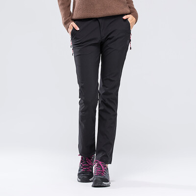 

Pathfinder TOREAD soft shell pants autumn&winter couples windproof warm cross-country trousers KAMG92162 black female