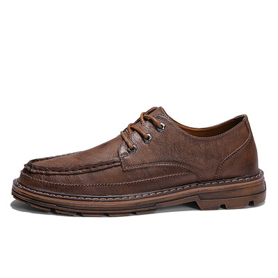 

Mens Shoes Fashion Casual Shoes Breathable Light Shoes For Men Leather Shoes Gray Black Brown Size 39-44