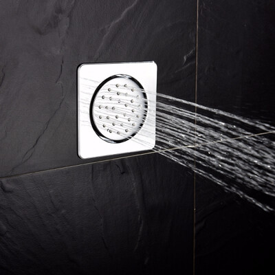 

Free Shipping Chrome Square Shower Body Jets Rainfall Spary Spa jets Water Saving in Wall Can Be Adjustable For Bathroom
