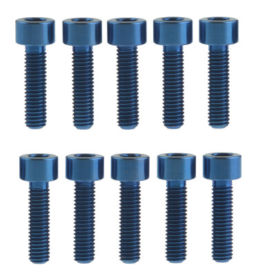 

Titanium Ti Bolt Screw M5 x 18mm Allen Stigma Head Bicycle Blue Finish Cycling Bolts 10pcslot