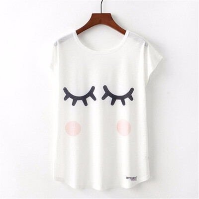 

Summer Novelty Women T Shirt Harajuku Kawaii Cute Style Nice Cat Print T-shirt