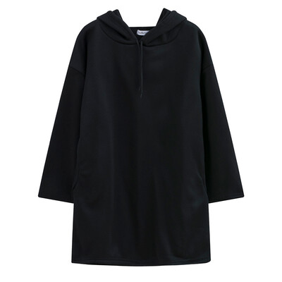

Hoodie female long student loose spring&autumn new long-sleeved hooded pullover