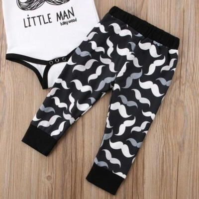 

New Arrival Newborn Baby Boys Tops Romper Long Pants Pcs Outfits Clothes Set