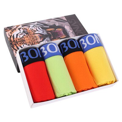 

Men's comfortable boxers in the gift box 4pcs/lot