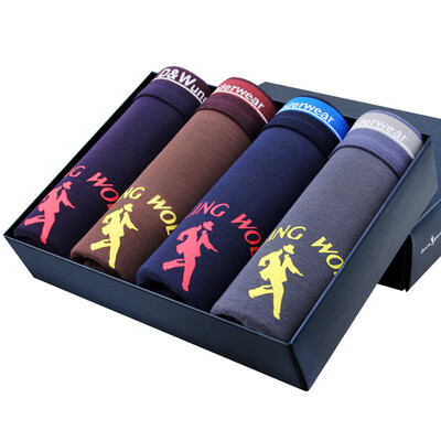 

With the wolf dance men&39s underwear breathable waist sticky fiber fashion bright tendons horizontal feet underwear four loaded 3101-4 color mixing