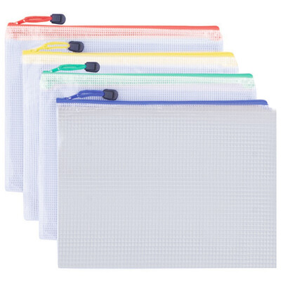 

Comix) 10 installed A1155 PVC mesh zipper bag B5 file bag
