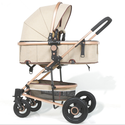 

Wisesonle baby stroller is available for sitting&lying on high view double shock absorbers portable folding baby stroller khak