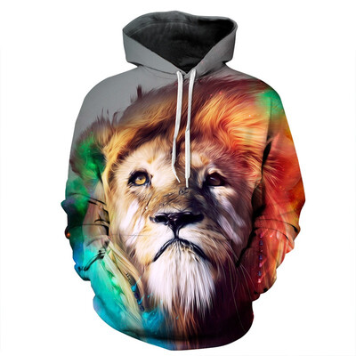 

QYDM0104Mens Hoodie 3D Printed Women Pullover Sweater