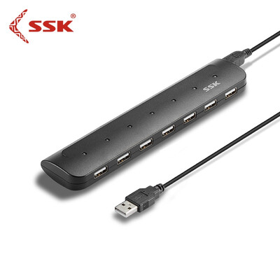 

SSK SHU033 Seven-port USB Splitter Multi-function Expansion Hub HUB Black