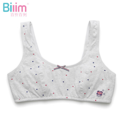 

Hundreds of girls&girls bra development period without steel ring girls underwear vest tube top student childrens bra 1388 81085 flower gray 85A