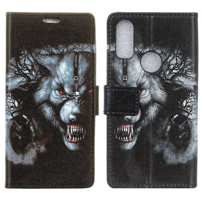 

MOONCASE BQ Aquaris X2 Pro Painted Leather Case - Black Wolf