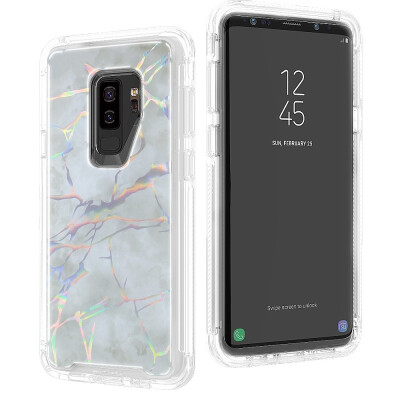 

MOONCASE Samsung Galaxy S9 Marble Laser Phone Case Series - Light Gray