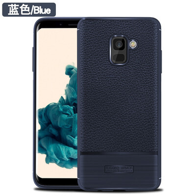 

Fivice Samsung Galaxy A8 2018 case Deluxe Silicone Anti-falling Litchi Protector