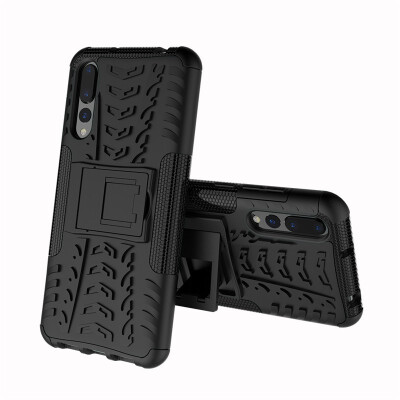 

Fivice Huawei P20 pro Case TPU anti-fall tire pattern back clip bracket phone case