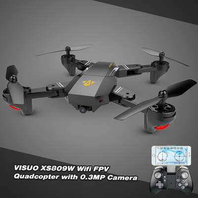 

VISUO XS809W Wifi FPV 03MP Camera Foldable 24G 6-Axis Gyro Selfie Drone RC Quadcopter G-Sensor RTF