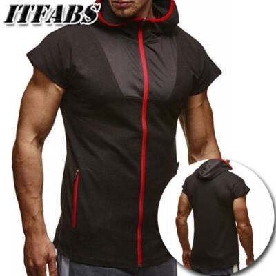 

Mens Slim Fit Short Sleeve Muscle Tee T-shirt Casual Tops Henley Shirts Hoodies